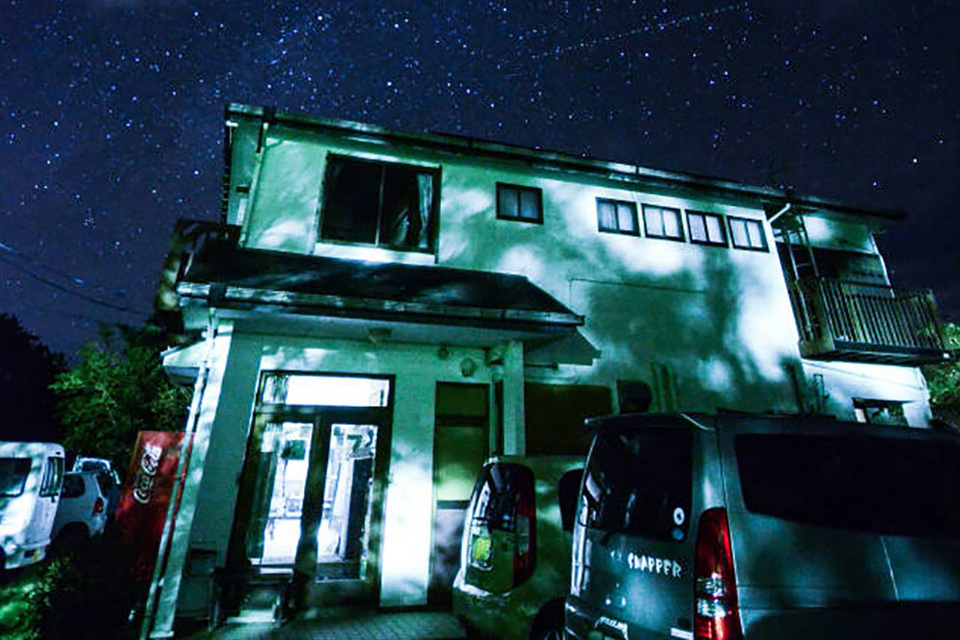 宿で見る星空