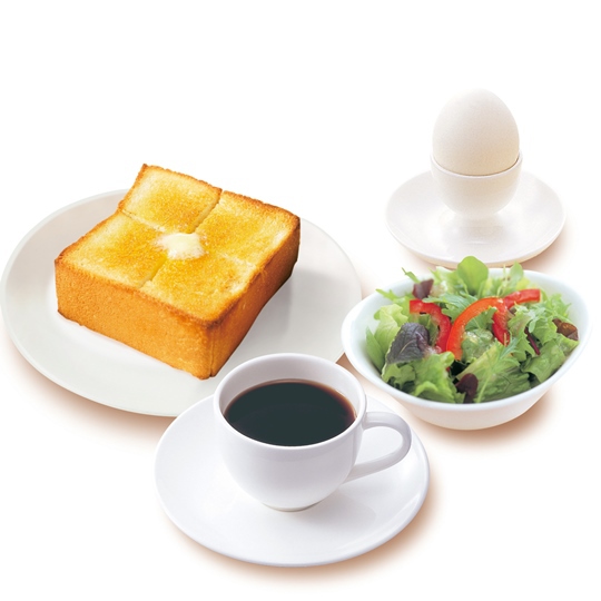 【朝食一例】ゆで卵&厚切りトースト
