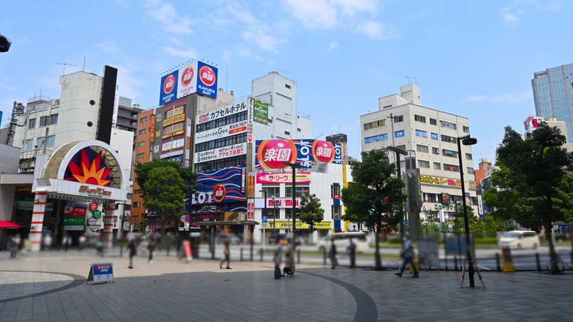 JR蒲田駅西口の風景