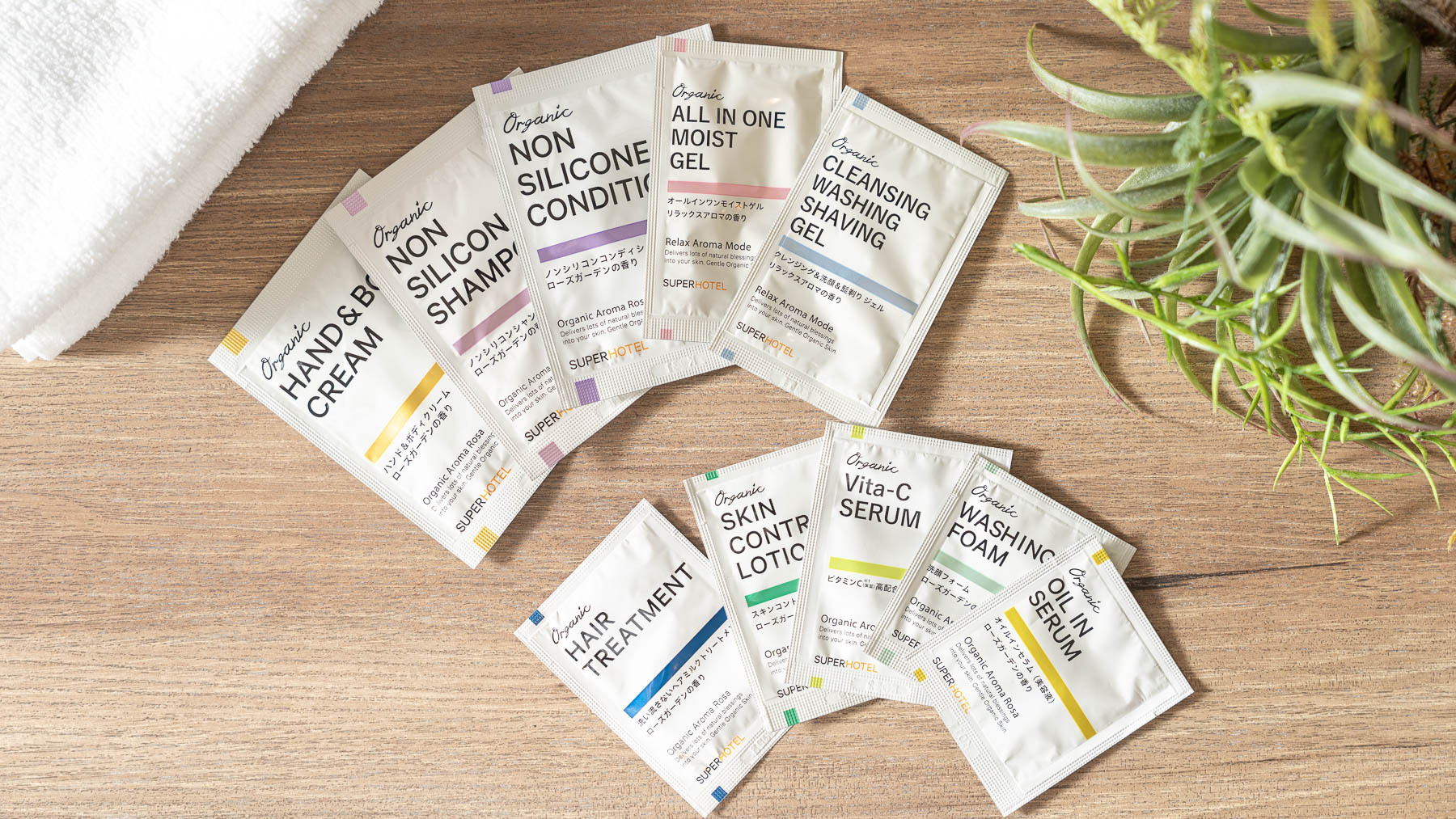 女性スタッフ考案のオーガニックアメニティローズの香りで自分へのご褒美に