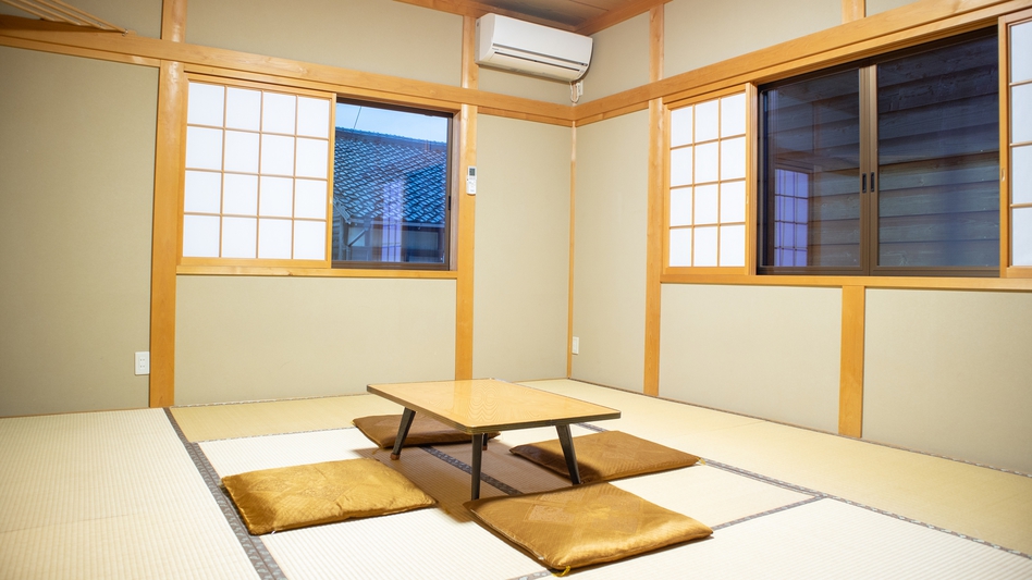 *【和室8〜10畳一例】シンプルな畳のお部屋。全室Wi-Fi完備