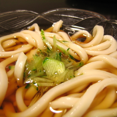 夕食一例（うどん）