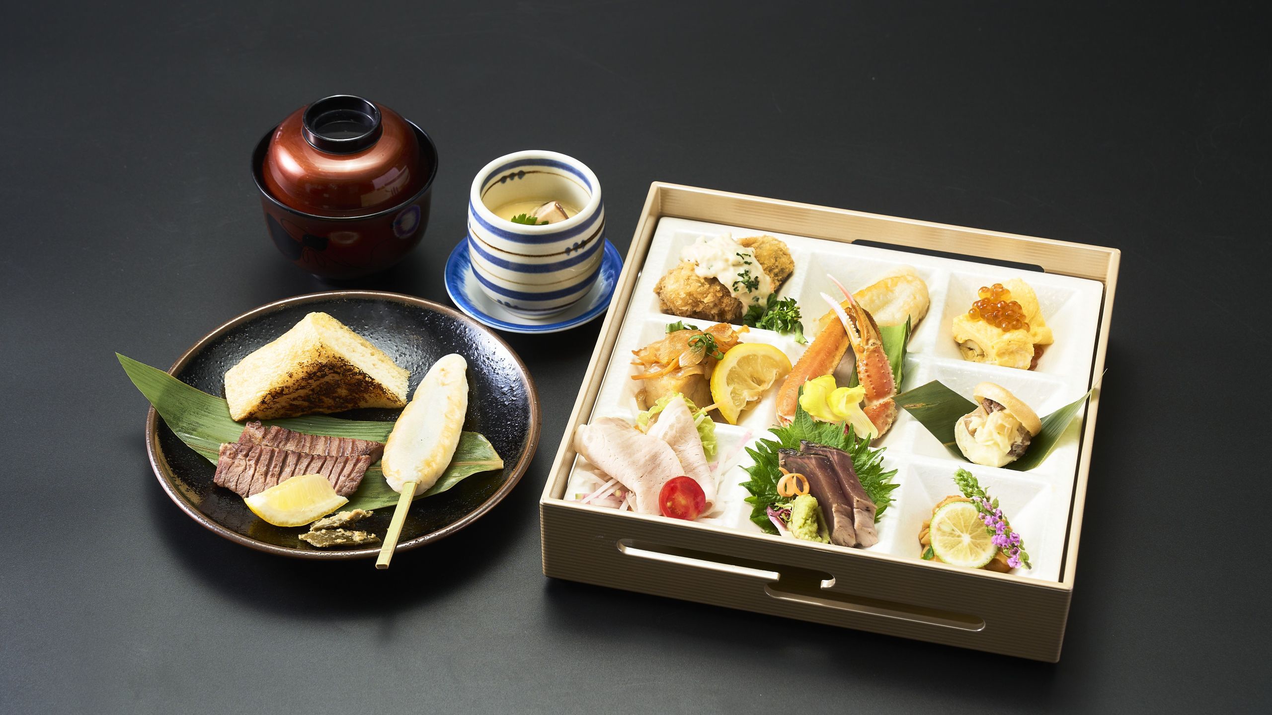 【2食付き】地物の炭火焼きやご当地料理など旬を彩るみちのく御膳と和洋ビュッフェ