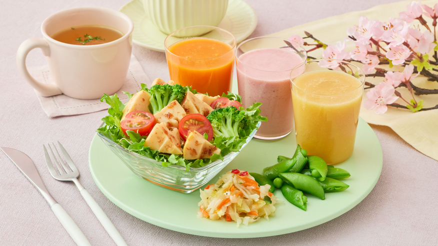 【春限定】季節野菜とスムージーで1日を彩る幸せな朝時間をお楽しみください