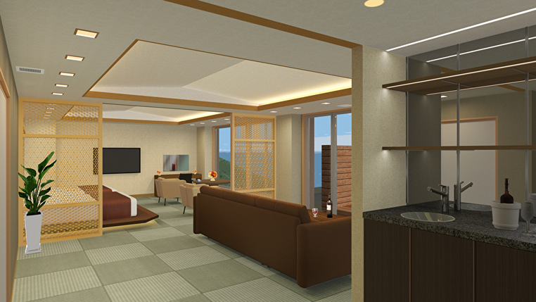 2024年3月オープン！新しい客室「特別室瑠璃ノ海（露天風呂付き客室）」
