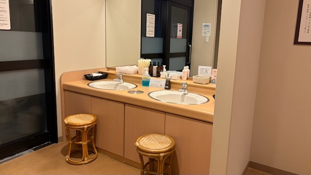 女性大浴場洗面台