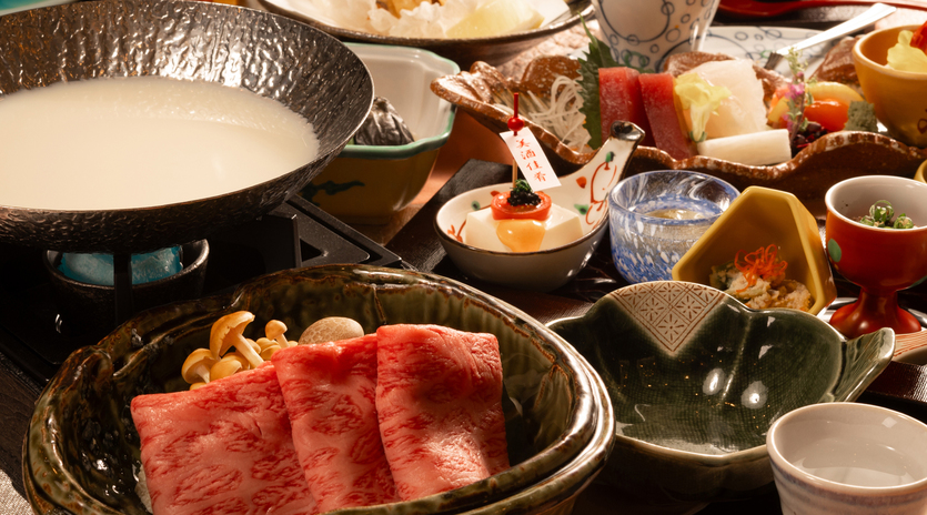 黒毛和牛豆乳しゃぶしゃぶ付会席