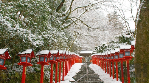 冬の貴船神社