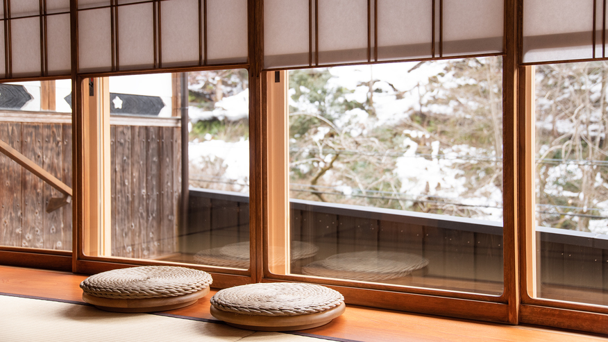 *【和室・まつ】冬の部屋からの景観