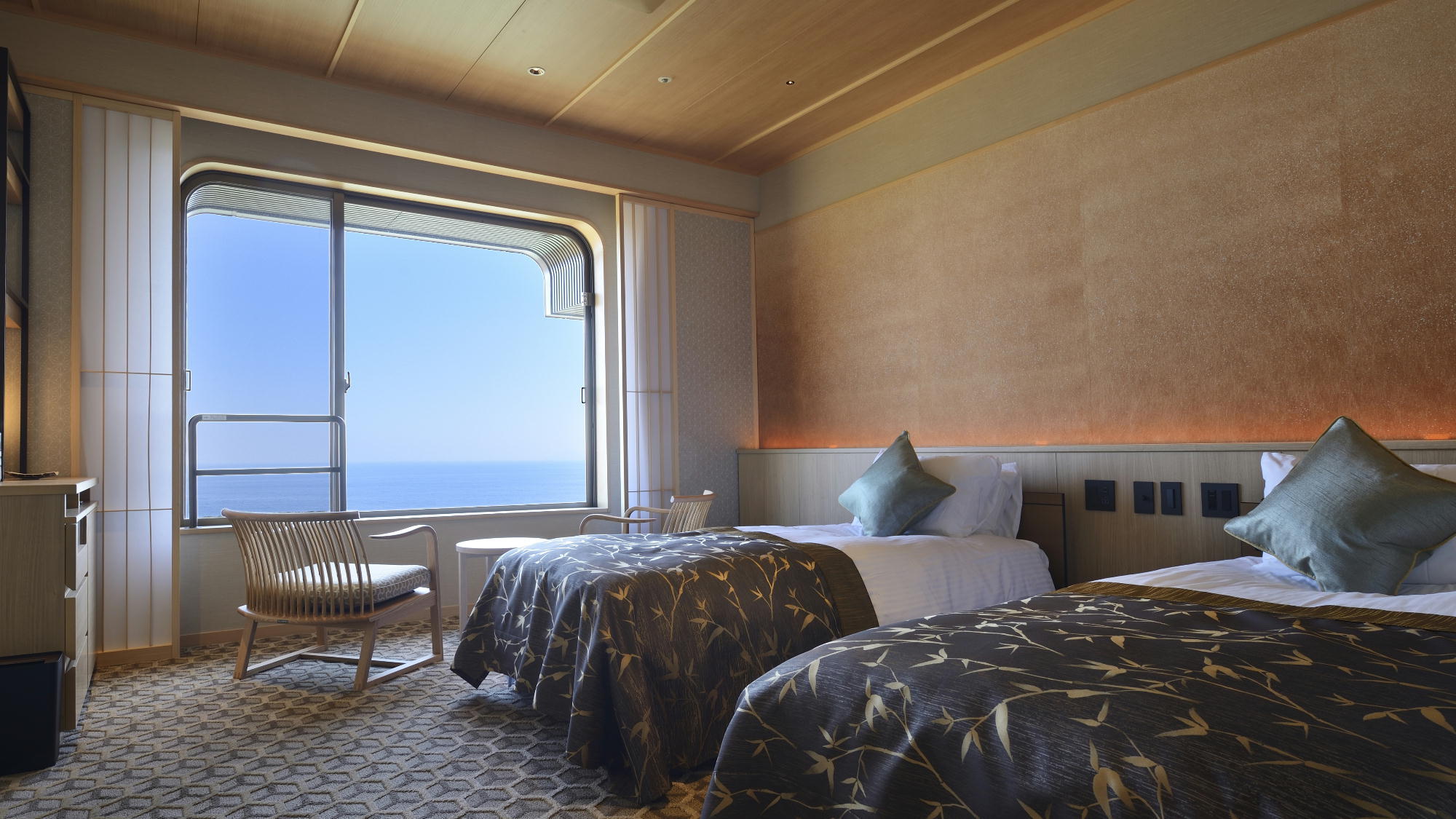 【オーシャンビュー】スーペリアユニバーサルツイン／35平米