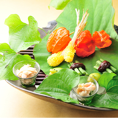 夏 茜彩御膳 先付け