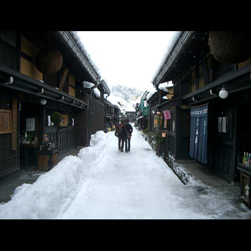 冬の古い町並み