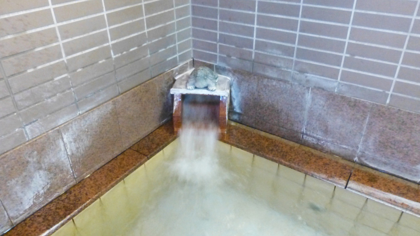 *大浴場(女湯)開湯から700年を数える、全国有数のラジウム温泉(放射能温泉)です。