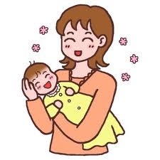 赤ちゃんとお母さんのイラスト