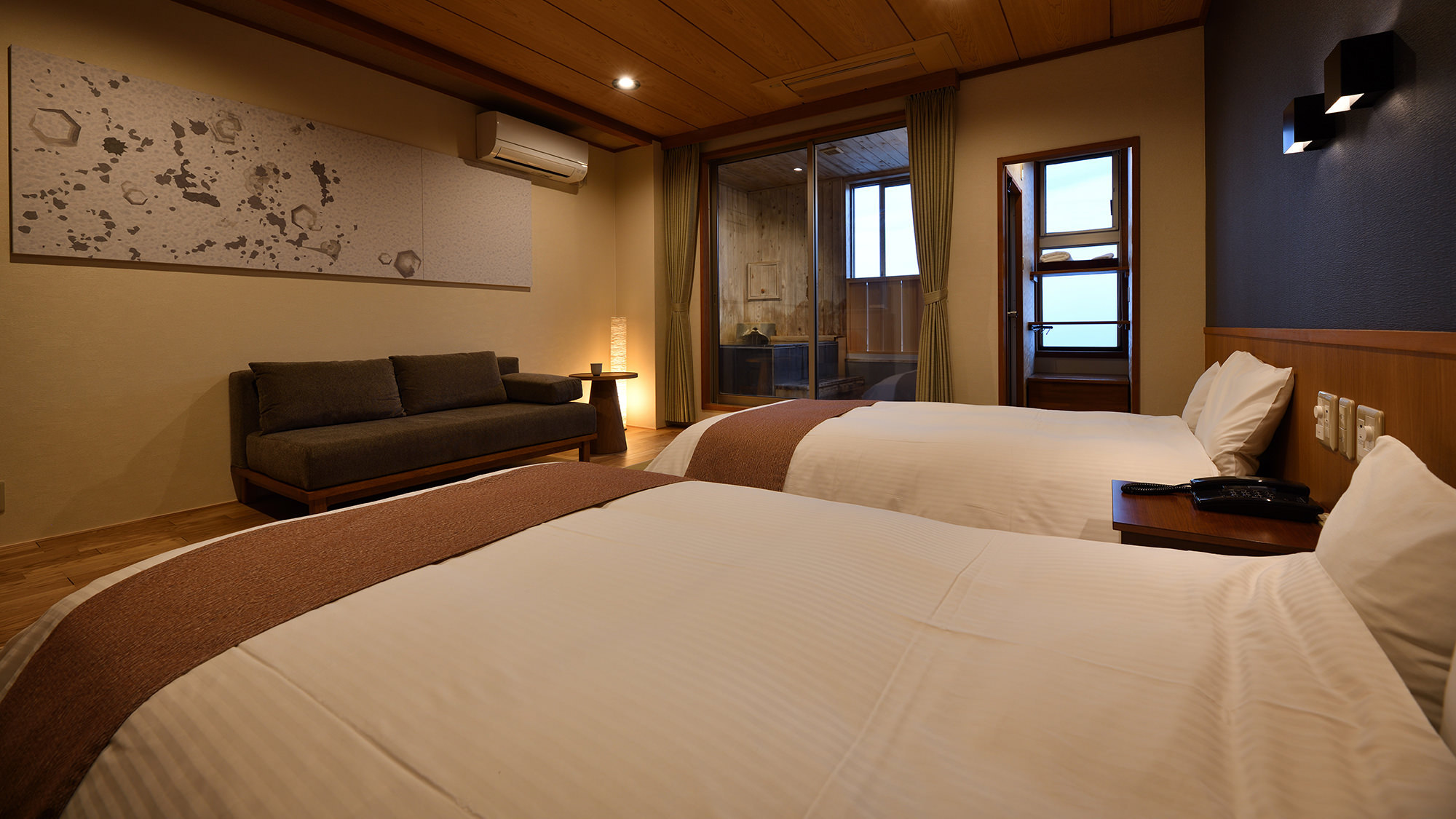 源泉かけ流し【温泉付き和風ツイン】細雪・粉雪