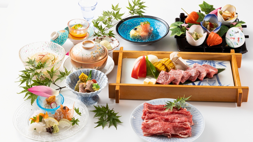 *【認証近江牛会席一例】近江牛の中でも最高級の認証近江牛。近江牛料理をたくさん堪能したい方におススメ