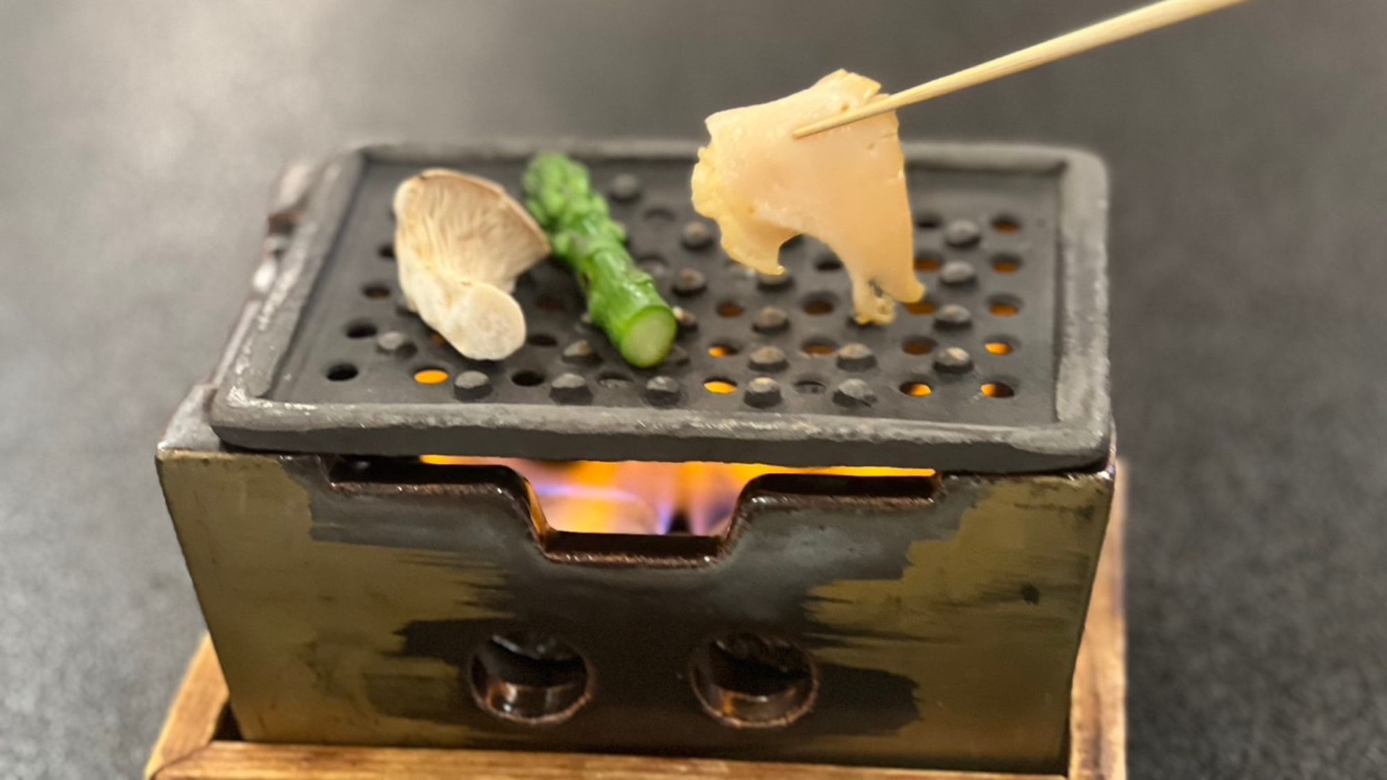 あわびの焼きしゃぶ/一例