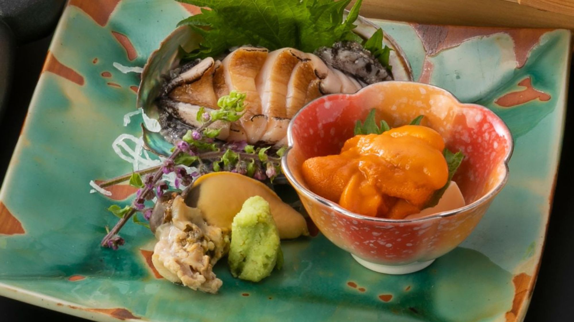 あわび&ウニの造り/一例