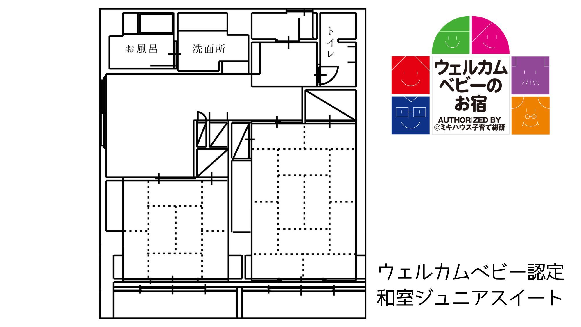 ウェルカムベビー認定和室ジュニアスイート間取り