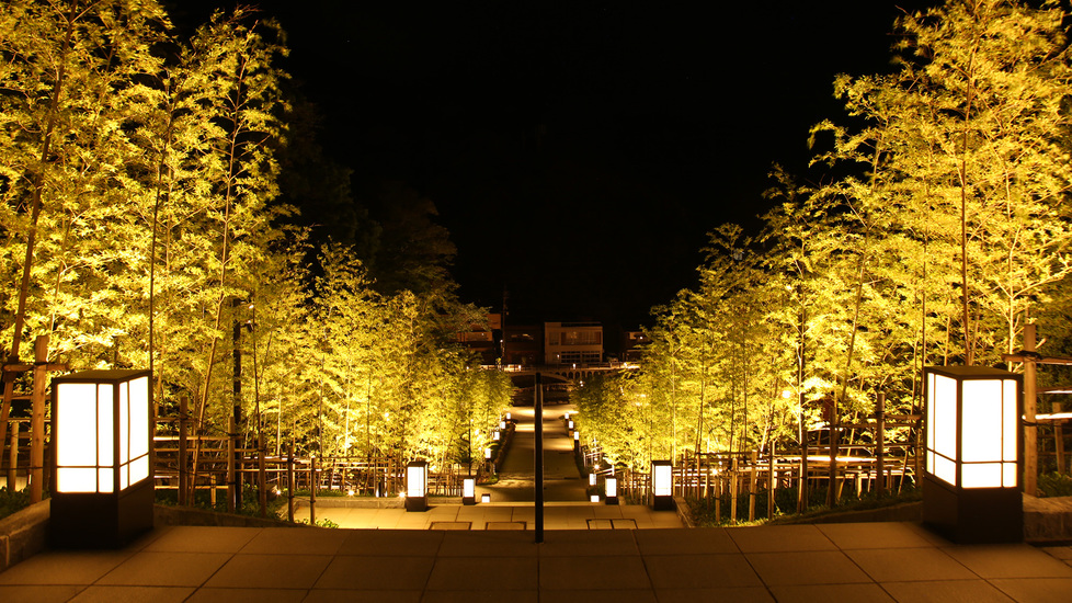 長門湯本温泉街ライトアップ