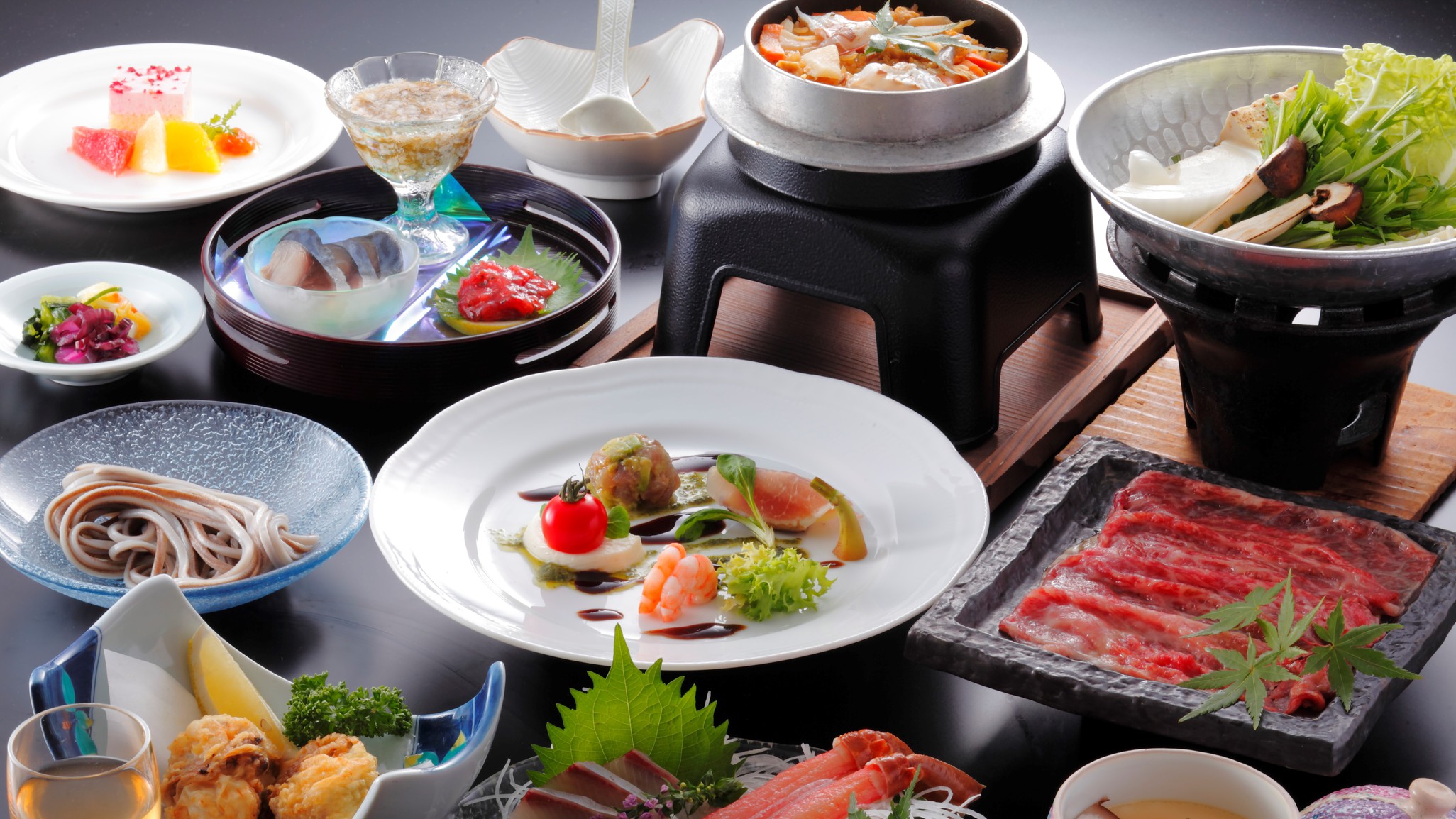 秋の味覚松茸×;若狭牛×;海の幸【秋グルメ特選】