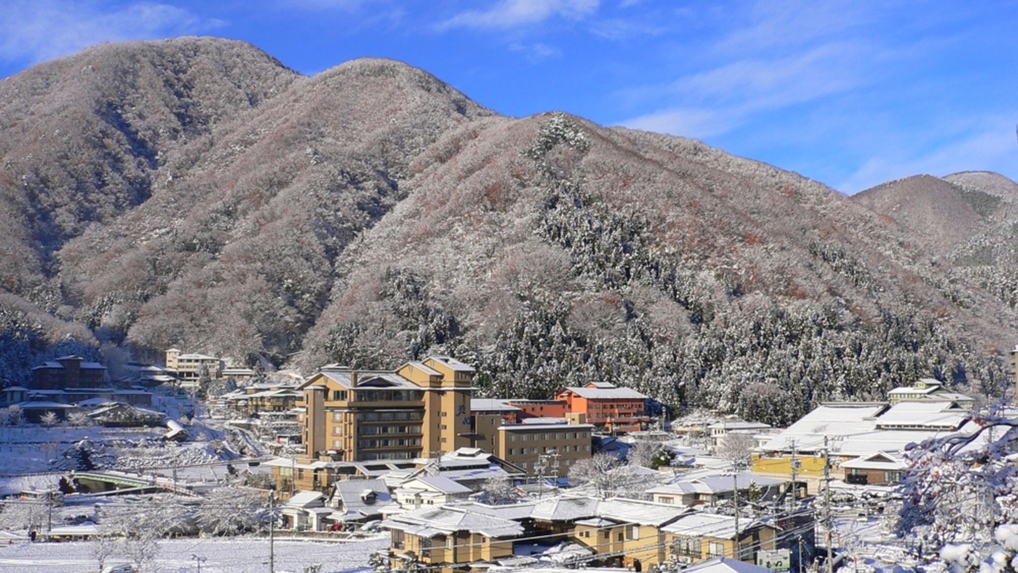 昼神温泉全景冬