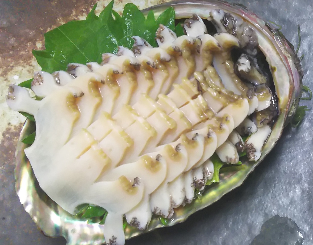 アワビ刺し