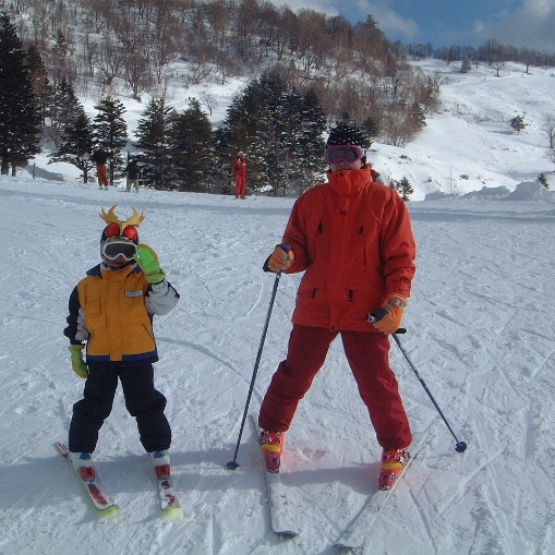 家族でスキー楽しいね！