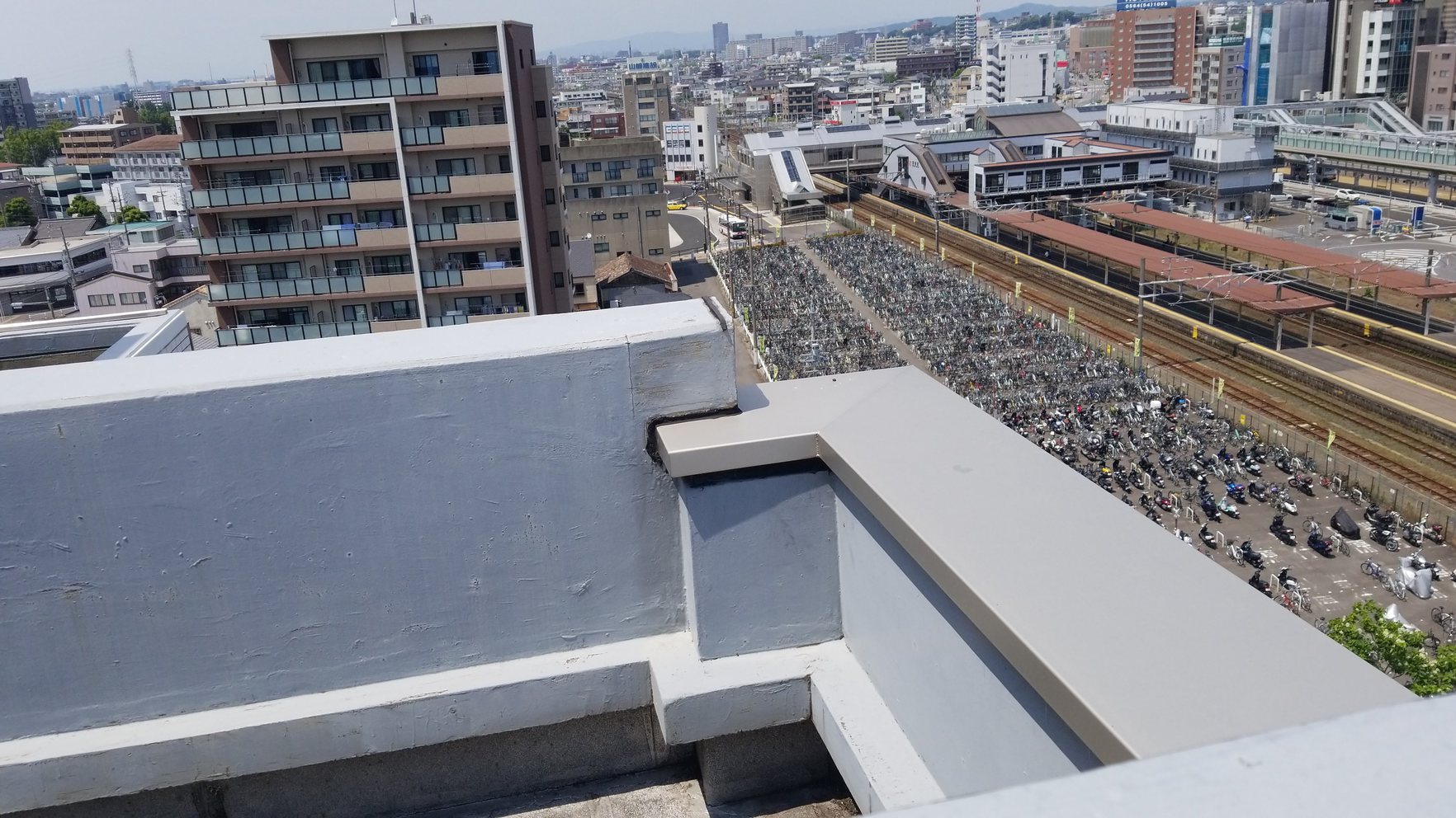 マイホテル岡崎（屋上からJR岡崎駅）