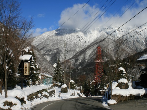 福地温泉の街路