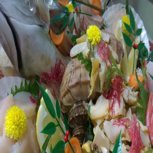 2015夏つぶ貝とシマアジお造り