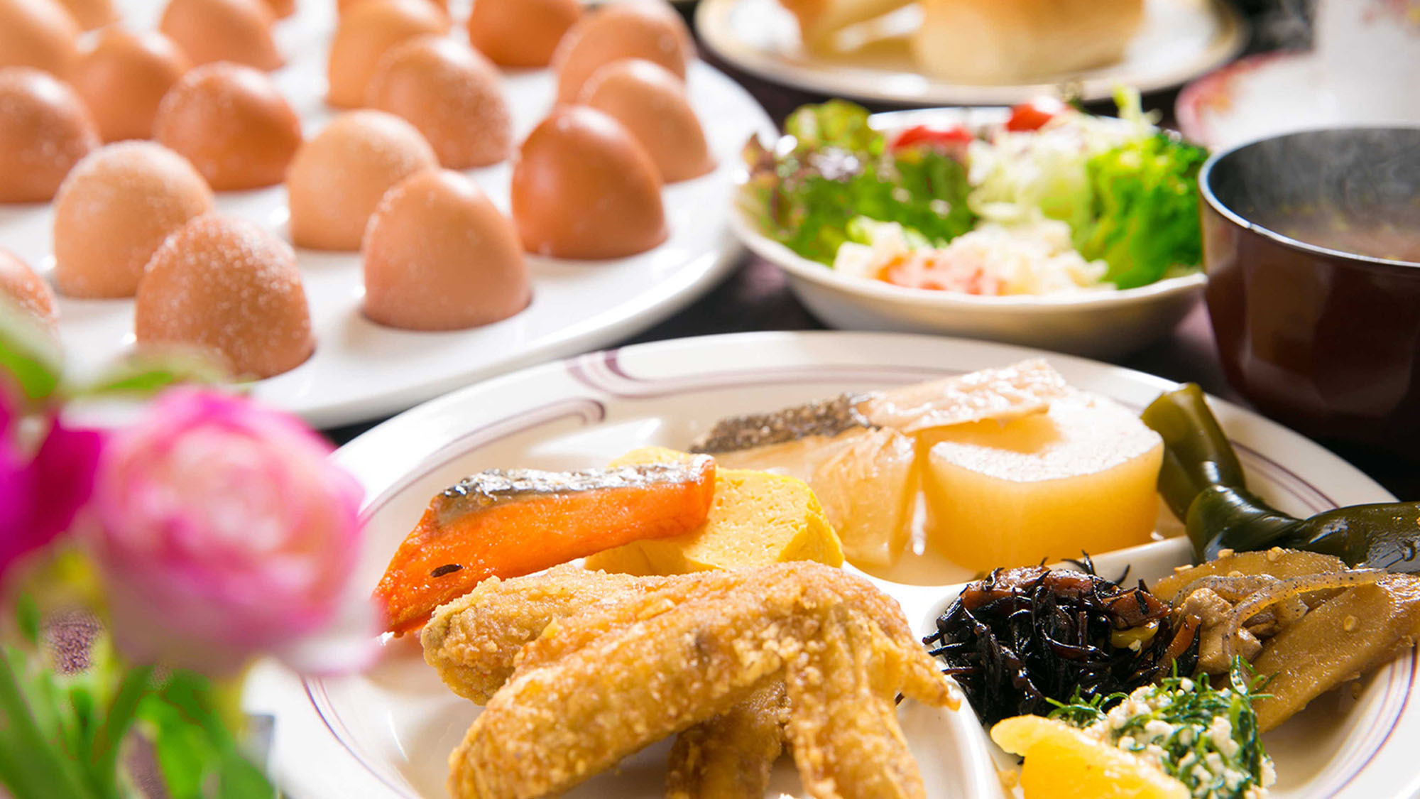 地元名古屋の美味しいを朝食で♪『和・洋・中』約40種類！バラエティ豊か・ボリューム満点の内容です。
