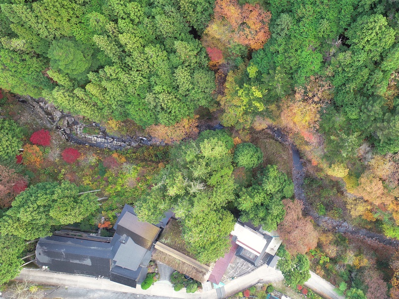 秋川渓谷・上空