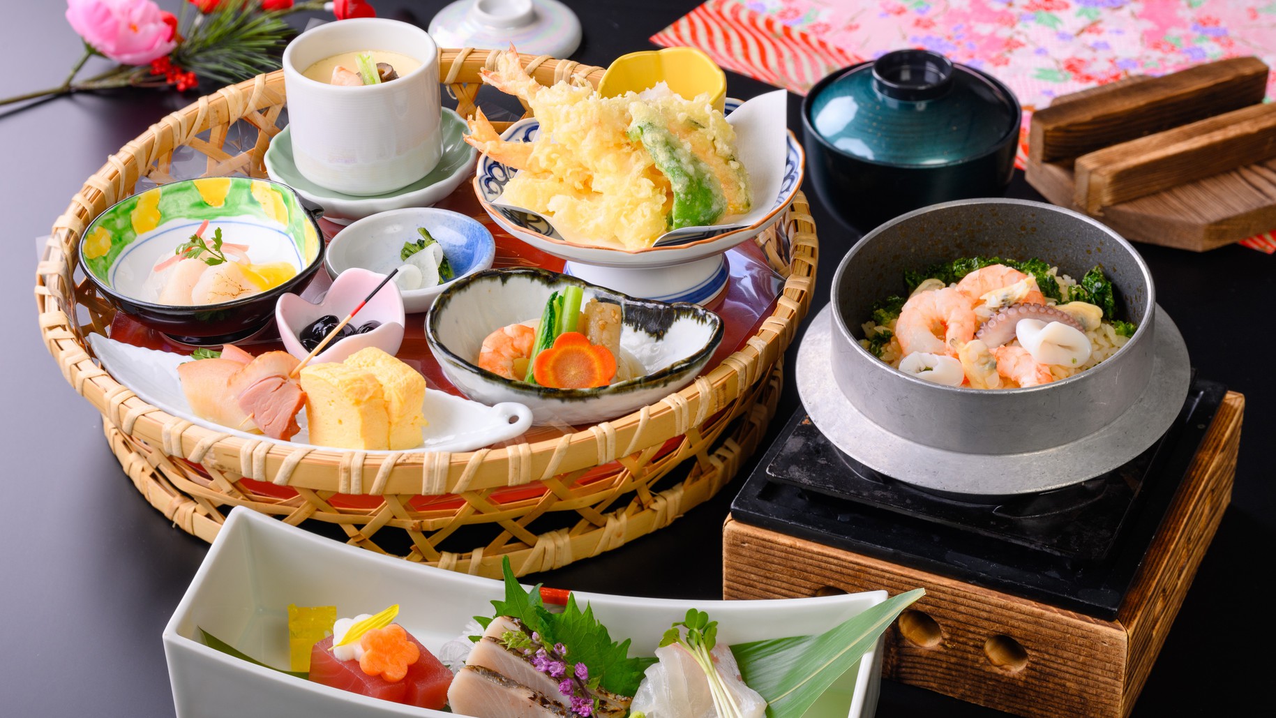 【夕食】季節の花かご御膳※イメージ