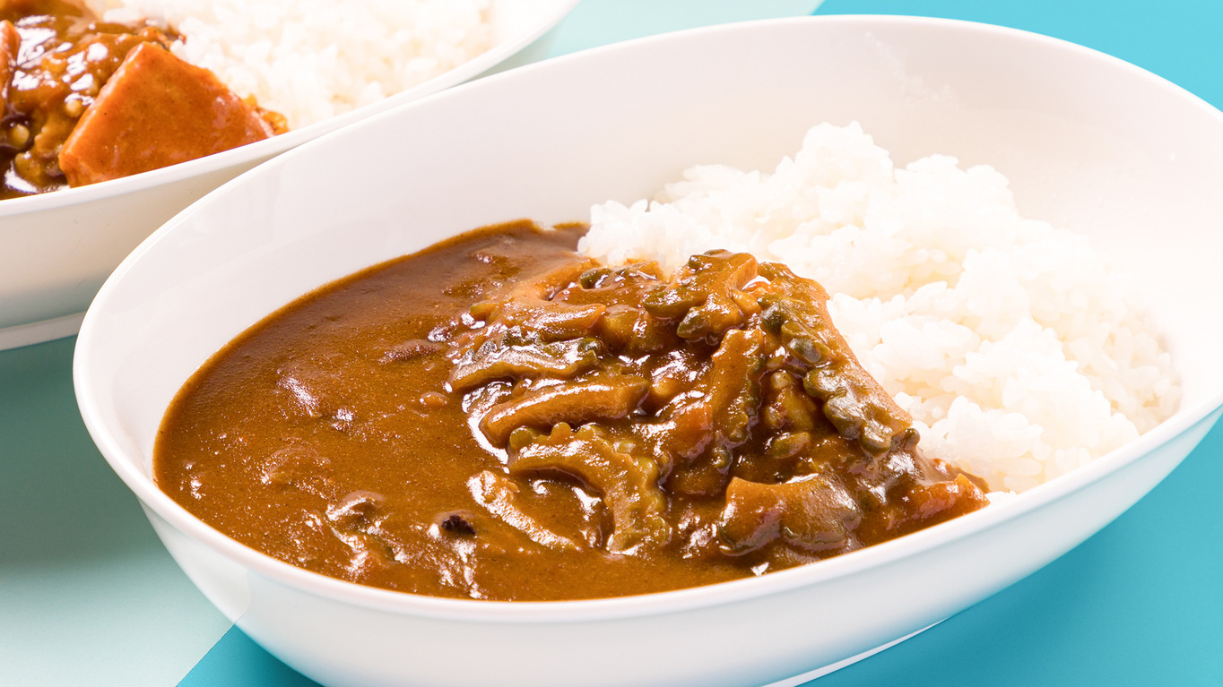 【ゴーヤカレー】ゴーヤが入った沖縄らしいカレーを毎日ご用意しています。