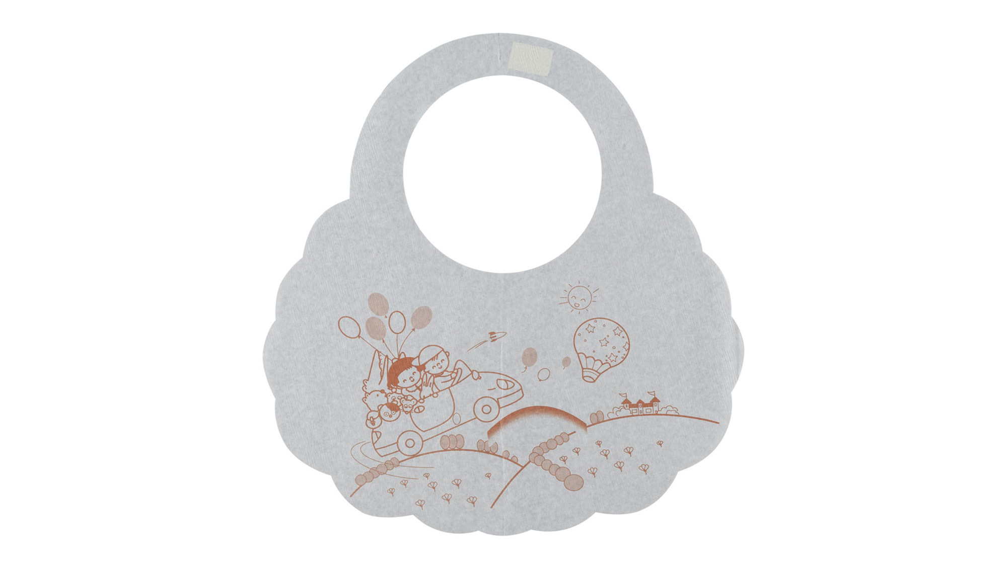 【貸出備品】お子様用に紙エプロンをご用意しております。