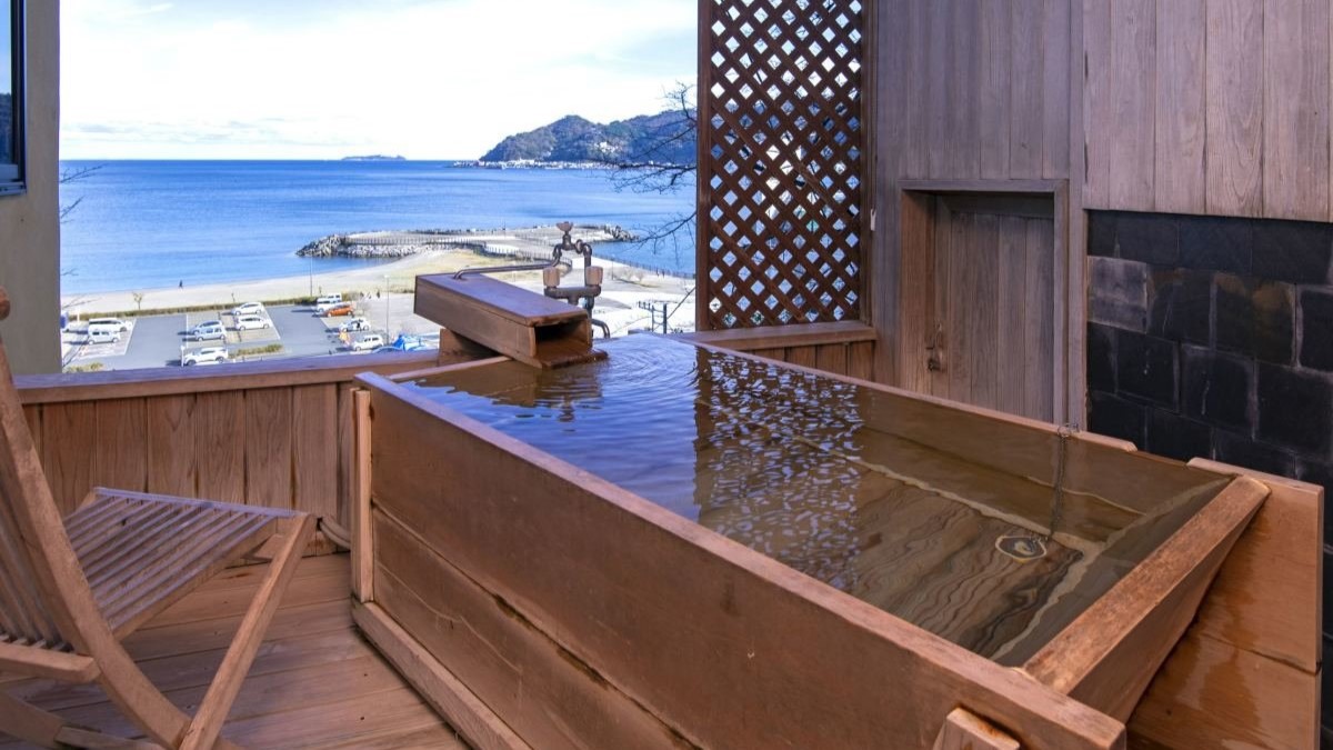 「渚」客室海の見える露天風呂イメージ
