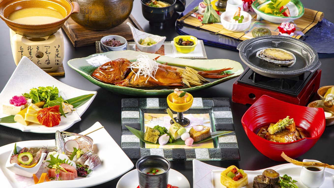 朝食はお部屋に「金目炙り弁当重」をテイクアウト!◆夕食は最上級の特選会席！（夕朝食付き）