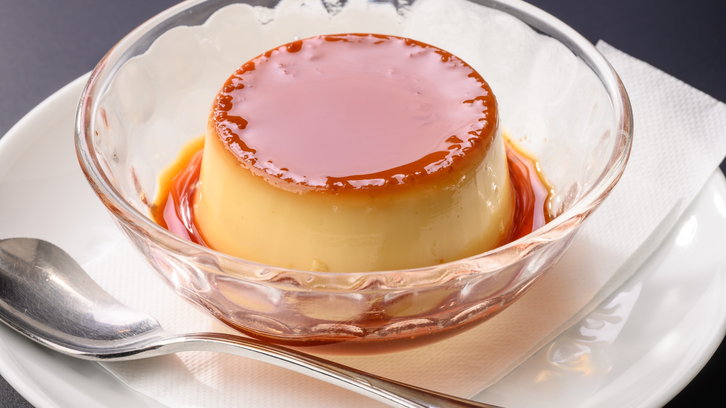 【夕食】石かわのプリンイメージ