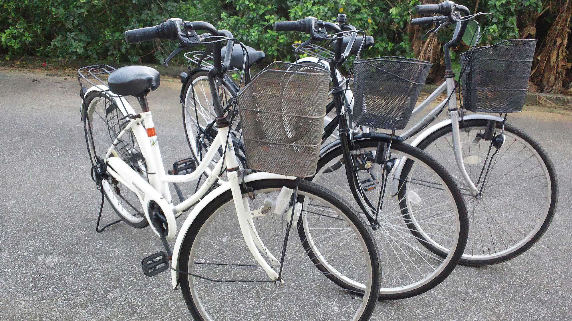 ・自転車：3段変速機付きシティサイクルです。レンタル料は550円/日