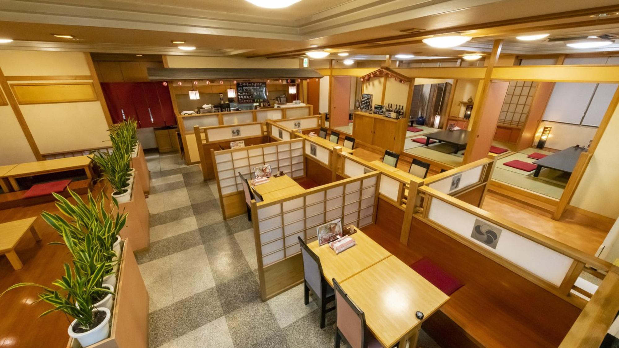 館内すき焼き・しゃぶしゃぶ専門店三味亭店内