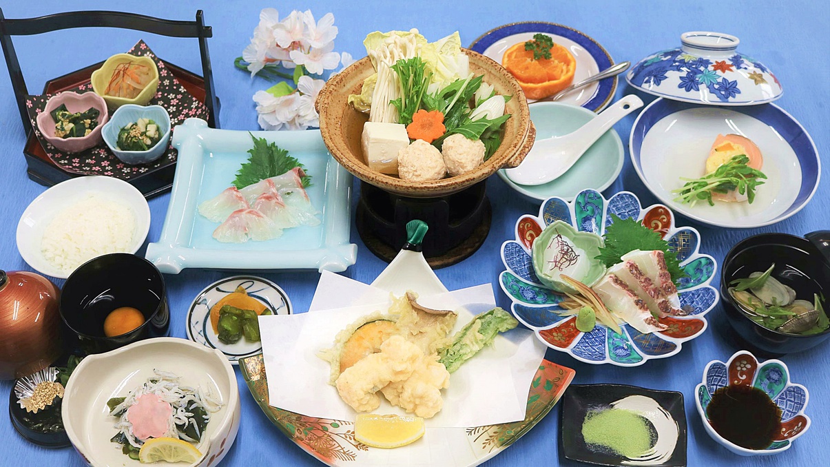 *【春会席】八幡浜の旬味がぎっしり詰まった期間限定の春会席料理をご賞味下さい。