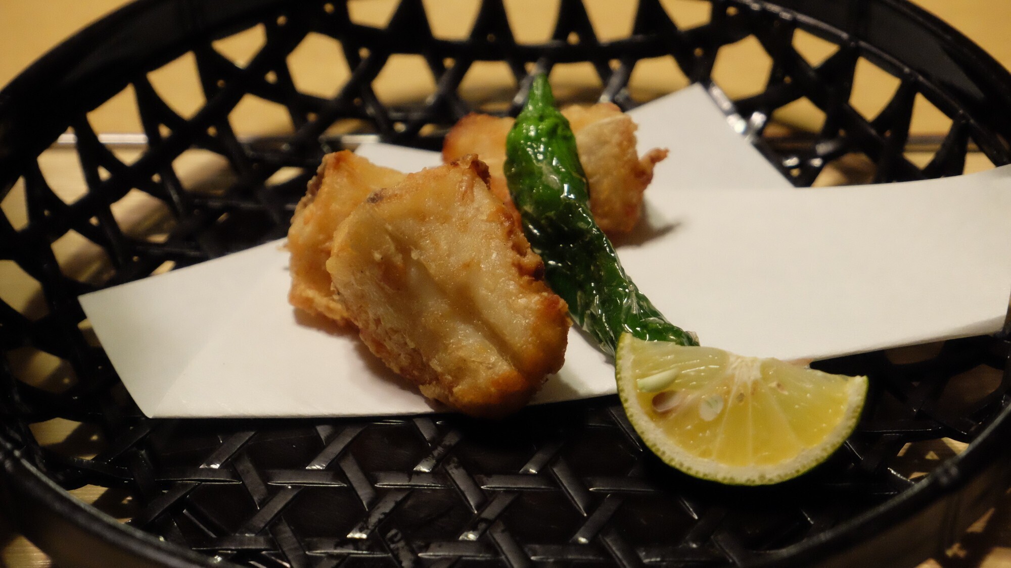 【ご夕食】ふく唐揚げ※冬季の一例