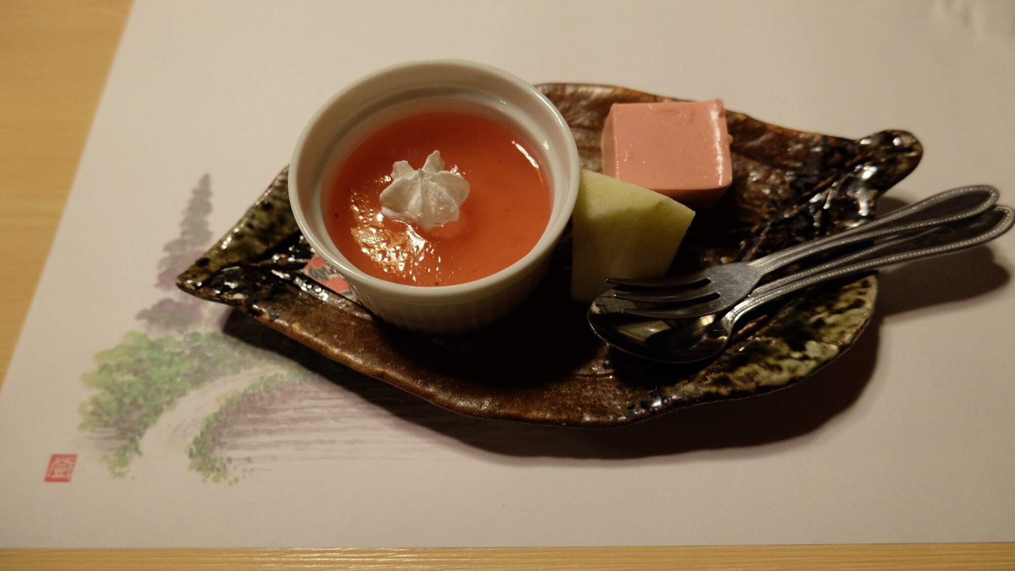 【ご夕食】とちおとめゼリー※冬季の一例
