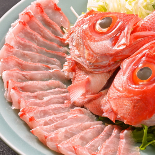 【夕食一例】新鮮な金目鯛だけを使用！金目鯛のしゃぶしゃぶ