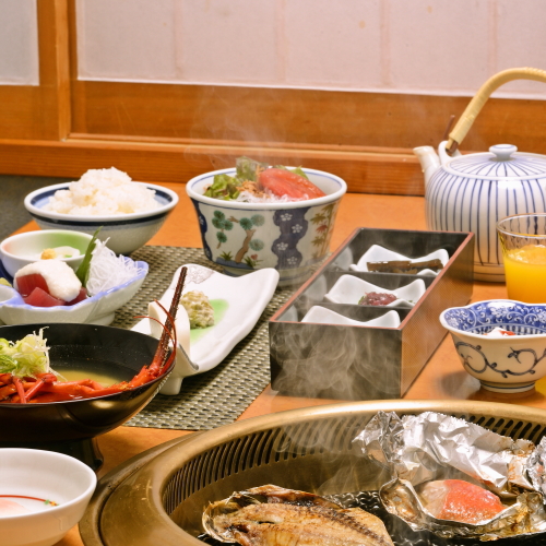 【朝食一例】金目鯛の味噌焼やアジの干物は絶品！