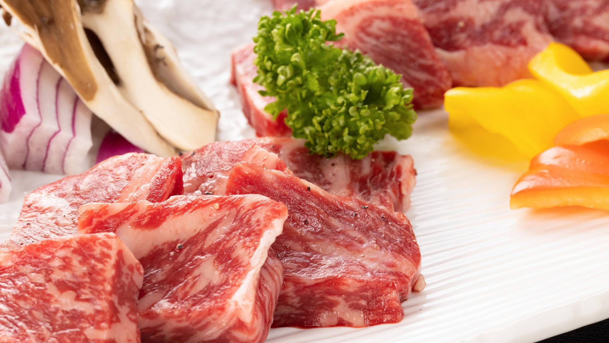 【ご夕食一例】グレードアップ会席…;前沢牛希少部位イチボ&短角牛サーロイン食べ比べ