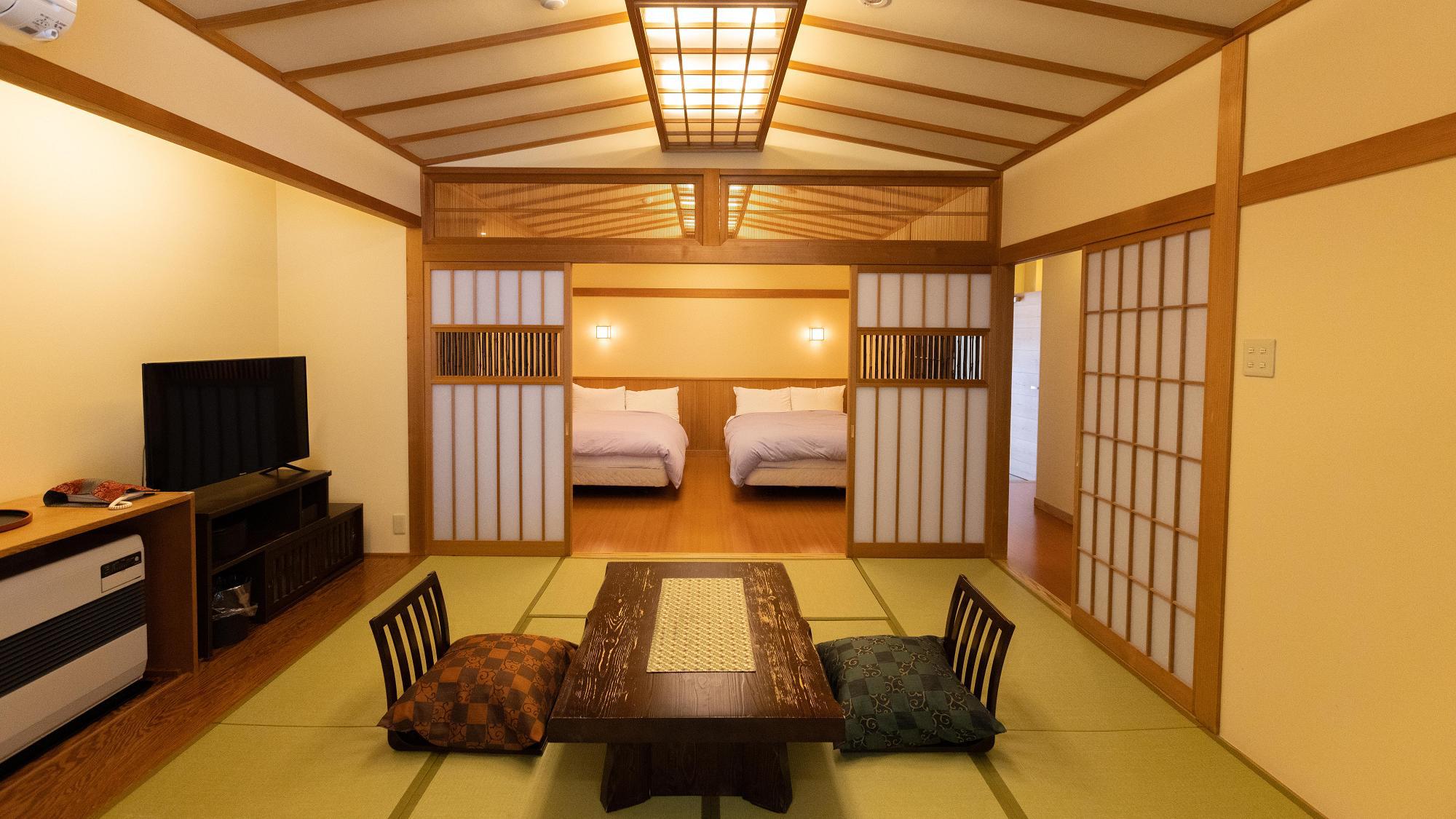 【客室一例】特別室…;和室とベッドルームを備えた、広々贅沢な空間です。