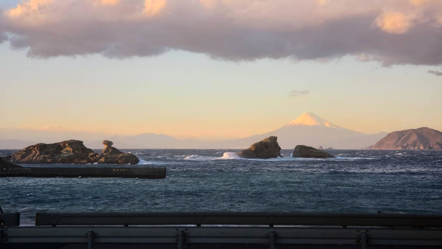海側のお部屋からの富士山