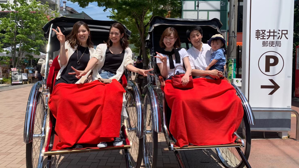 人力車体験プランは、人力車がホテル前までのお迎え♪